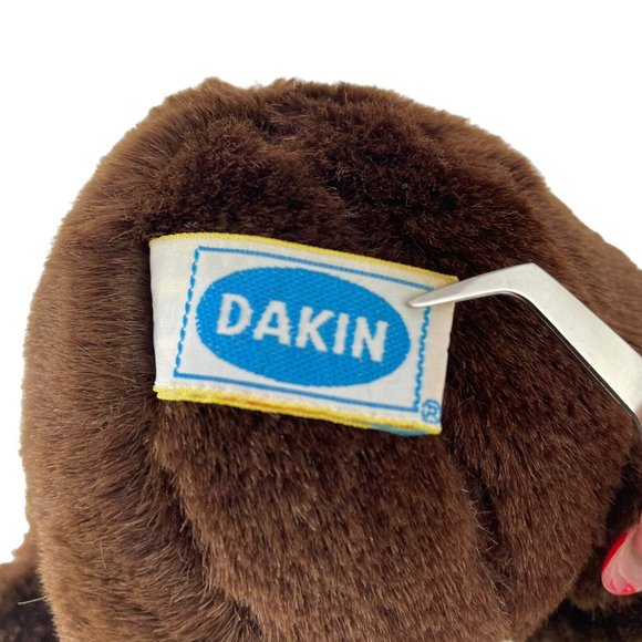 Vintage Dakin Gorilla 8" Plush Monkey Stuffed Animal Toy 1987 Dark Brown - Picture 6 of 7